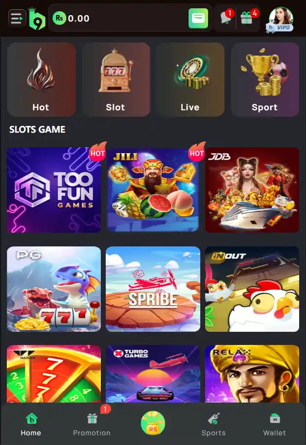 Aviator crash game interface on B9 Game app