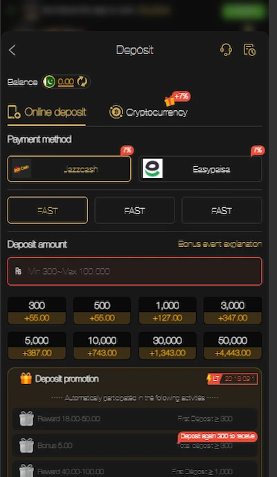 How to Deposit Money in HF 786 Game using EasyPaisa and JazzCash