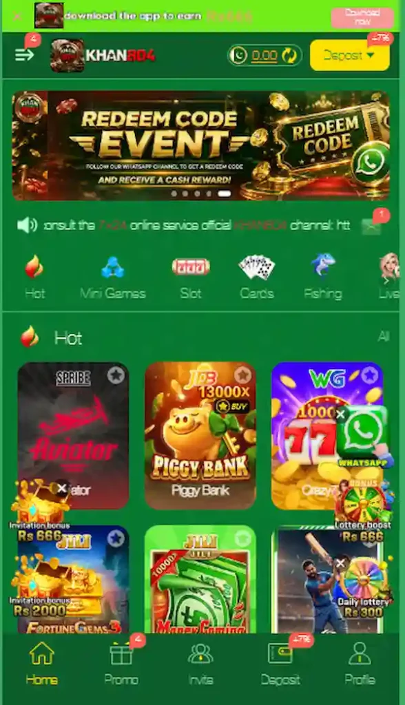 Khan804 Game APK download interface and login screen for Android users in Pakistan