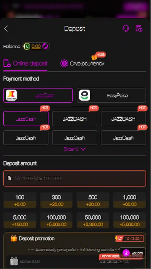 V999 Game Deposit Funds Using JazzCash and Easypaisa